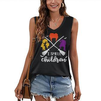 I Smell Children Witch Halloween Lazy Costume Women's Vneck Tank Top - Seseable