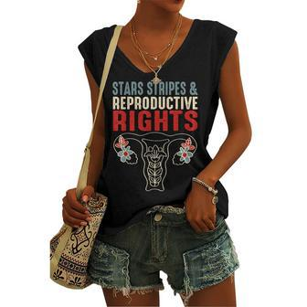 Stars Stripes And Equal Rights 4Th Of July Womens Rights V2 Women's Vneck Tank Top - Seseable
