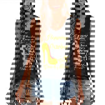 Stepping Into My October Birthday With Gods Grace And Mercy Women's V-neck Casual Sleeveless Tank Top - Thegiftio