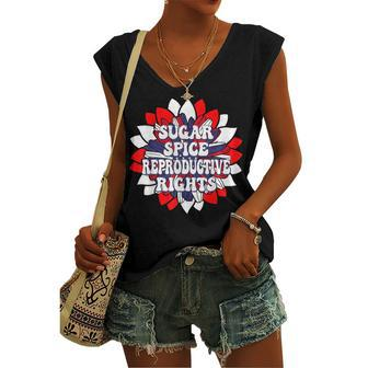 Sugar Spice Reproductive Rights 4Th Of July Pro Choice Rbg Women's Vneck Tank Top - Seseable