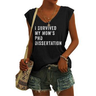 I Survived My Mom&8217S Phd Dissertation Women's V-neck Tank Top | Mazezy