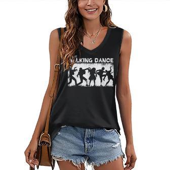 The Walking Dance Halloween Dancing Monster Undead Women's Vneck Tank Top - Seseable