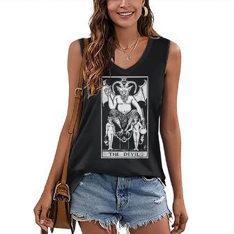 Witch-Craft Wiccan Card Witchy Gothic Scary Halloween Women's Vneck Tank Top - Seseable