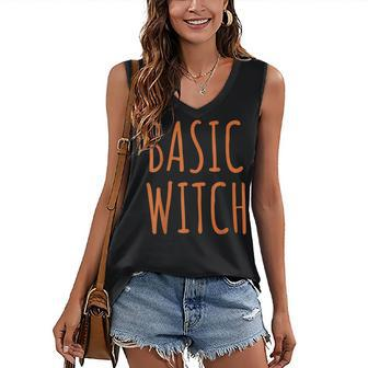 Basic Witch Simple Halloween Women's Vneck Tank Top - Seseable