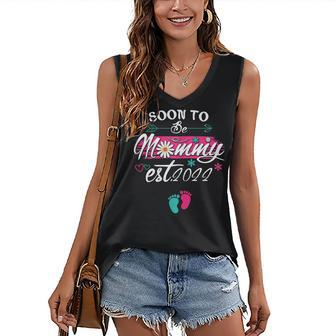 Womens Happy Mothers Day 2022 Soon To Be Mommy 2022 Women's V-neck Casual Sleeveless Tank Top - Thegiftio UK