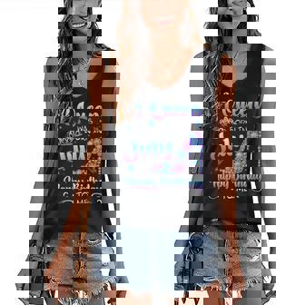 Womens High Heel Birthday Queen Girl A Queen Was Born In July Women's V-neck Casual Sleeveless Tank Top - Thegiftio