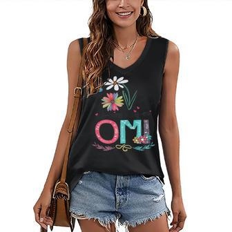 Womens I Love Being Called Omi Sunflower Mothers Day Women's V-neck Casual Sleeveless Tank Top - Thegiftio UK