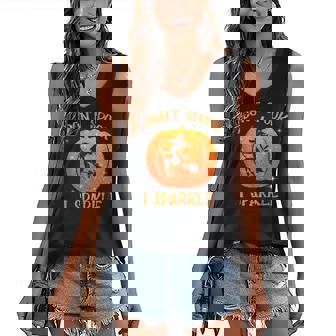 Womens Womens I Dont Spook I Sparkle Halloween Witch Women's V-neck Casual Sleeveless Tank Top - Thegiftio