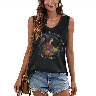 In A World Full Of Princesses Be A Witch Halloween Women's Vneck Tank Top - Seseable