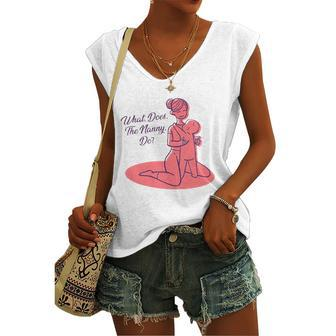 What Does The Nanny Do Christine Brown Women's V-neck Tank Top | Mazezy