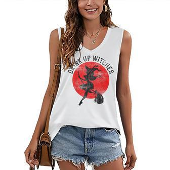 Drink Up Witches Witch Costume Halloween Women's Vneck Tank Top - Seseable
