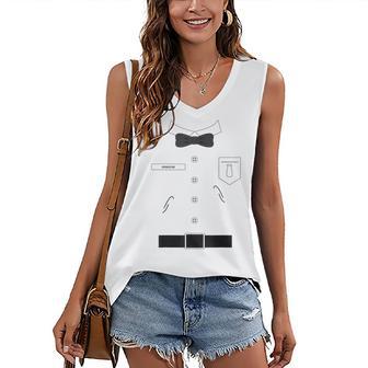 Milkman Halloween Milk Deliveryman Costume Easy Outfit Women's Vneck Tank Top - Seseable