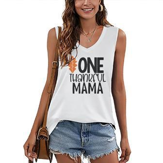 One Thankful Mama Fall For Mom Women's Vneck Tank Top - Seseable