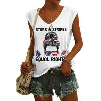 Pro Choice Feminist 4Th Of July - Stars Stripes Equal Rights Women's Vneck Tank Top - Seseable