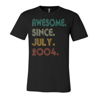 18Th Birthday 18 Years Old Awesome Since July 2004 Unisex Jersey Short Sleeve Crewneck Tshirt - Seseable