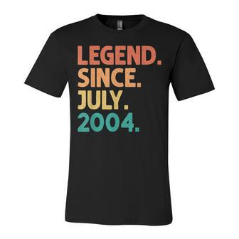18Th Birthday Legend Since July 2004 18 Years Old Vintage Unisex Jersey Short Sleeve Crewneck Tshirt - Seseable