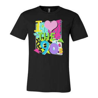 1990&8217S 90S Halloween Party Theme I Love Heart The Nineties Jersey T-Shirt | Mazezy