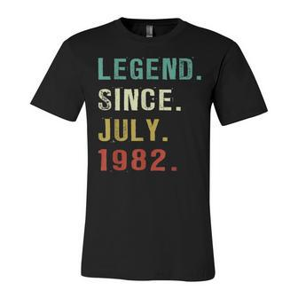 40 Years Old Legend Since July 1982 40Th Birthday Gifts Unisex Jersey Short Sleeve Crewneck Tshirt - Seseable