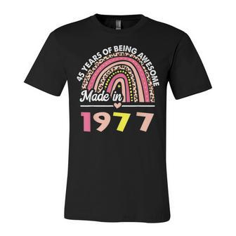 45 Years Old Gifts 45Th Birthday Born In 1977 Women Girls V2 Unisex Jersey Short Sleeve Crewneck Tshirt - Seseable