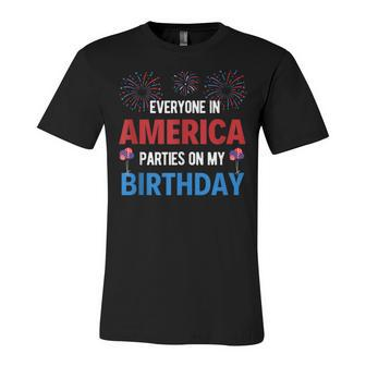 4Th Of July Birthday Funny Birthday Born On 4Th Of July Unisex Jersey Short Sleeve Crewneck Tshirt - Seseable
