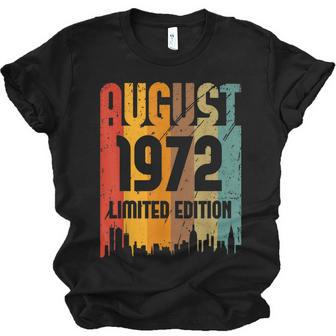 50 Years Old Vintage Awesome Since August 1972 50Th Birthday Unisex Jersey Short Sleeve Crewneck Tshirt - Thegiftio UK