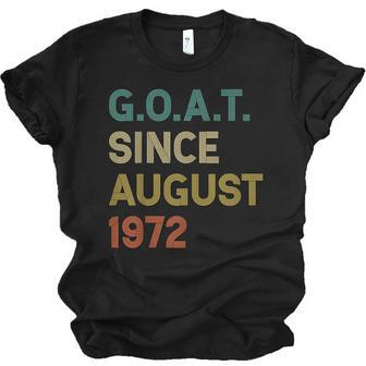 50Th Birthday 50 Years Old Goat Since August 1972 Unisex Jersey Short Sleeve Crewneck Tshirt - Thegiftio UK