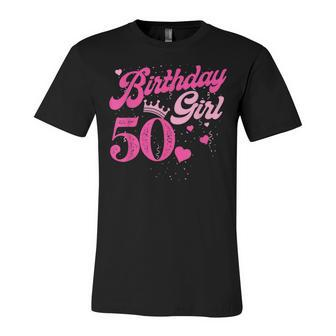 50Th Birthday Girl Crown 50 Years Old Bday Unisex Jersey Short Sleeve Crewneck Tshirt - Seseable