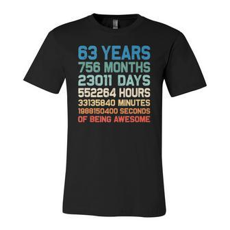 63Rd Birthday 63 Years Of Being Awesome Birthday Jersey T-Shirt | Mazezy
