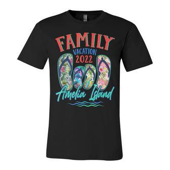 Amelia Island Florida Vacation 2022 Flip Flops Family Group  Unisex Jersey Short Sleeve Crewneck Tshirt
