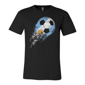 Argentina Soccer Argentinian Flag Pride Soccer Player Jersey T-Shirt | Mazezy