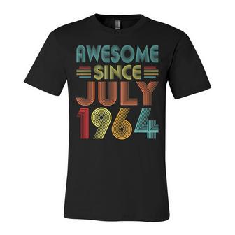 Awesome Since July 1964 Vintage 58 Years Old 58Th Birthday Unisex Jersey Short Sleeve Crewneck Tshirt - Seseable