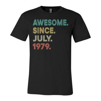 Awesome Since July 1979 Vintage 43Rd Birthday Unisex Jersey Short Sleeve Crewneck Tshirt - Seseable