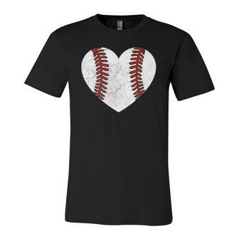 Baseball Heart Fun Mom Dad Softball Wife Jersey T-Shirt | Mazezy