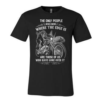 Biker - Over The Edge Unisex Jersey Short Sleeve Crewneck Tshirt - Seseable