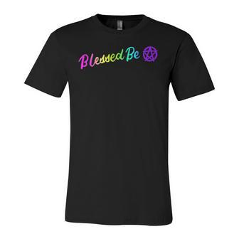 Blessed Be Witchcraft Wiccan Witch Halloween Wicca Occult Jersey T-Shirt | Mazezy