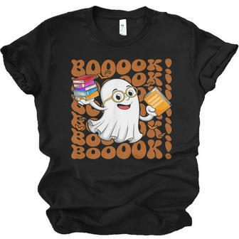 Booooks Halloween Costume Ghost Reading Library Books Men Women T-shirt Unisex Jersey Short Sleeve Crewneck Tee - Thegiftio UK