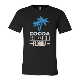 Cocoa Beach Florida Palm Tree Jersey T-Shirt | Mazezy