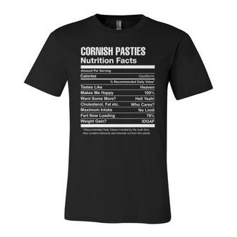 Cornish Pasties Nutrition Facts Jersey T-Shirt | Mazezy