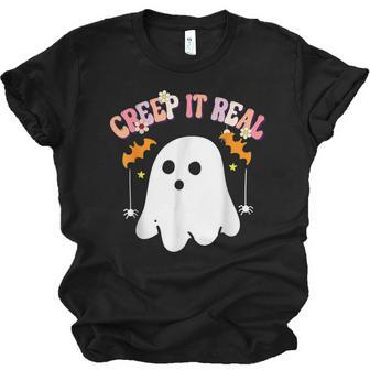 Creep It Real Ghost Kids Boys Girls Halloween Costume Men Women T-shirt Unisex Jersey Short Sleeve Crewneck Tee - Thegiftio UK