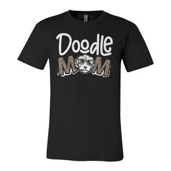 Doodle Mom Leopard Goldendoodle Mom Jersey T-Shirt | Mazezy