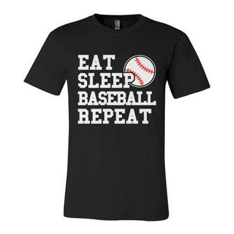 Eat Sleep Baseball Repeat Meaningful Gift Unisex Jersey Short Sleeve Crewneck Tshirt - Monsterry