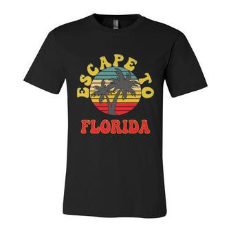 Escape To Florida Desantis Gift Unisex Jersey Short Sleeve Crewneck Tshirt - Monsterry