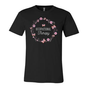 Floral Ota Occupational Therapy Ot Occupational Therapist Jersey T-Shirt | Mazezy