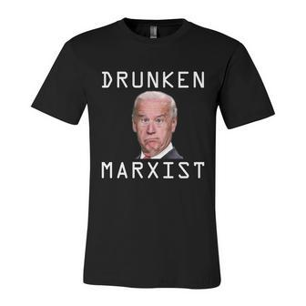 Funny Anti Biden Drunken Marxist Joe Biden Unisex Jersey Short Sleeve Crewneck Tshirt - Monsterry DE