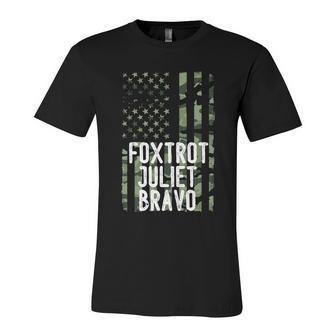 Funny Anti Biden Fjb Anti Biden Foxtrot Juliet Bravo American Flag Unisex Jersey Short Sleeve Crewneck Tshirt - Monsterry AU
