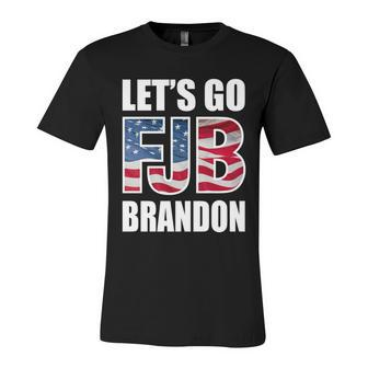 Funny Anti Biden Fjb Lets Go Brandon Fjb Flag Image Apparel Unisex Jersey Short Sleeve Crewneck Tshirt - Monsterry CA