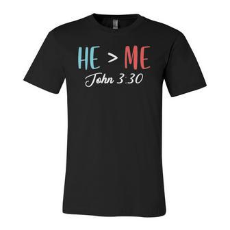 God Follower Jesus Believer Bible Verse Quotes John 330 Christian Jersey T-Shirt | Mazezy