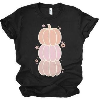 Halloween Colorful Cute Pumpkin Idea Gift Men Women T-shirt Unisex Jersey Short Sleeve Crewneck Tee - Seseable