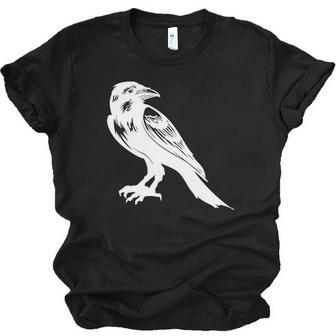 Halloween Crow White Version Design For You Men Women T-shirt Unisex Jersey Short Sleeve Crewneck Tee - Seseable