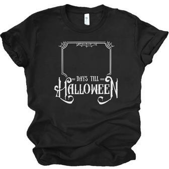 Halloween Days Till Halloween White Version Men Women T-shirt Unisex Jersey Short Sleeve Crewneck Tee - Seseable